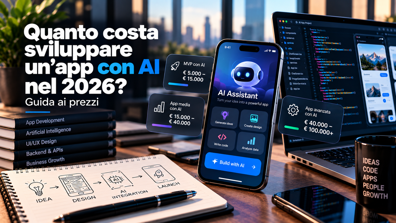 Quanto costa sviluppare un'app con AI nel 2026?